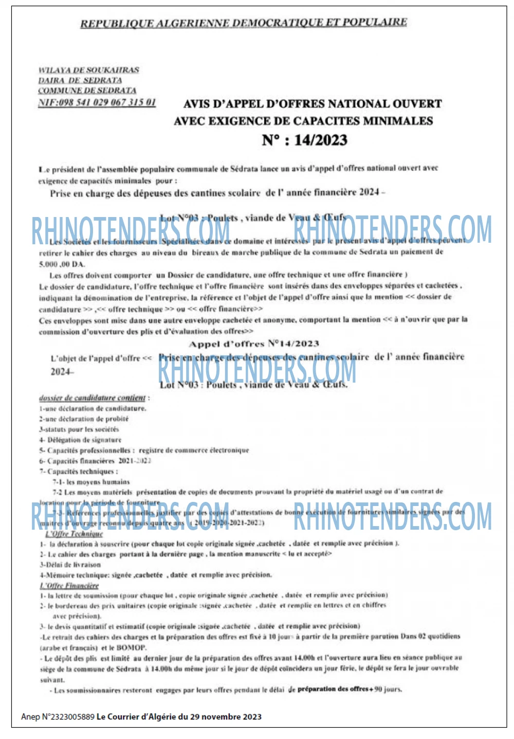 Le Courrier d'Algerie