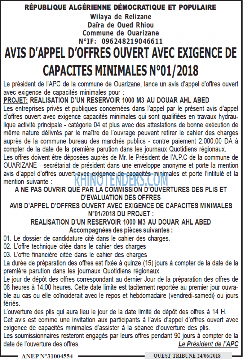 ouest TRIBUNE
