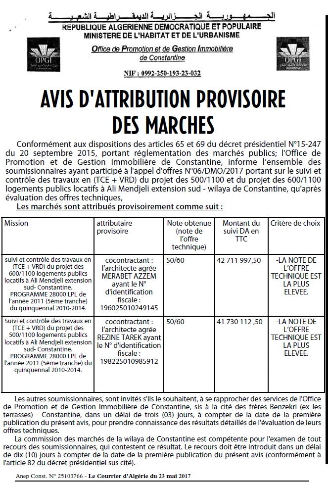 Le Courrier d'Algerie