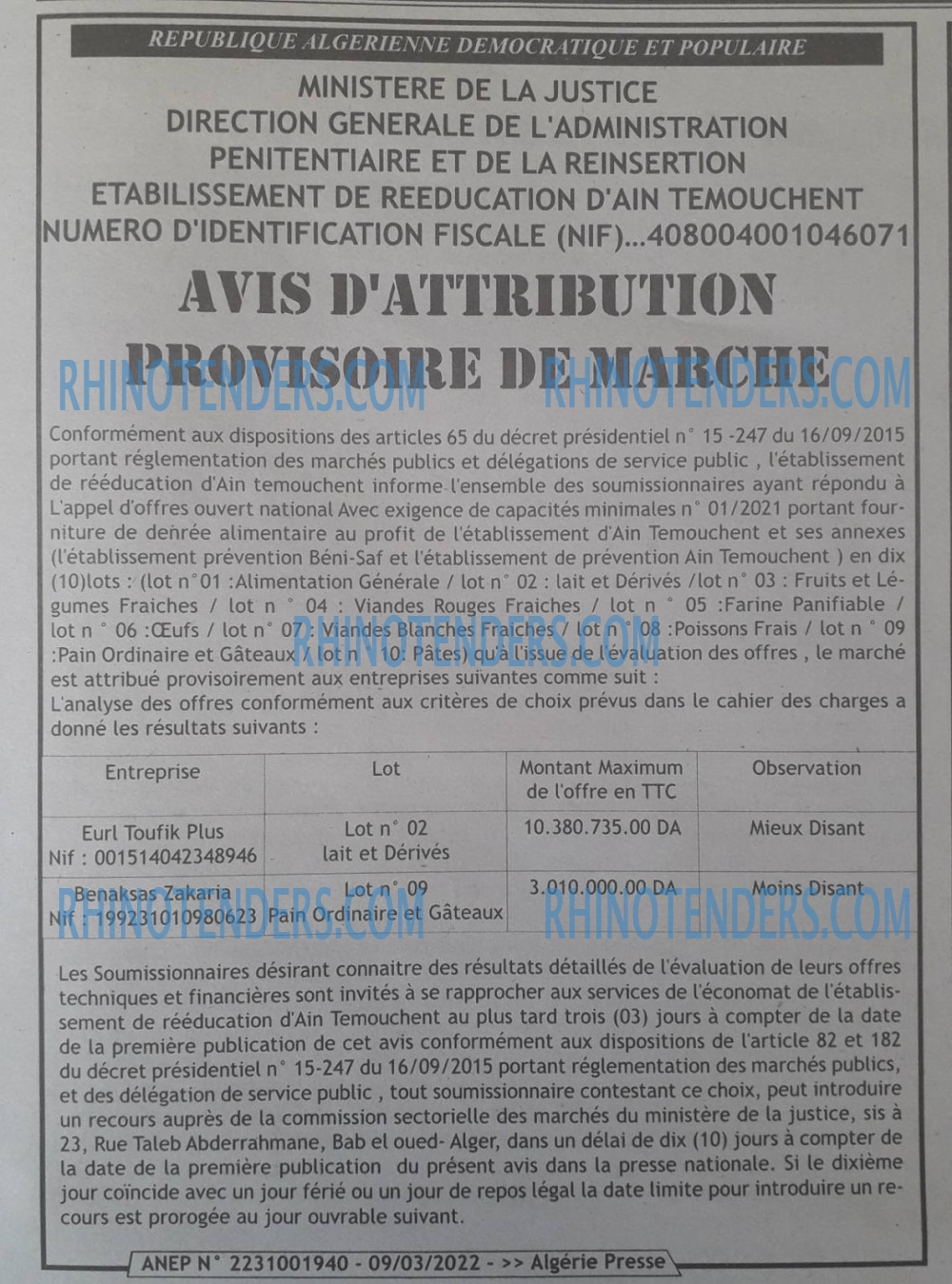 ALGERIE PRESSE