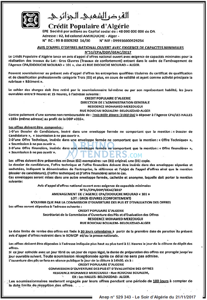 LE SOIR D'ALGERIE