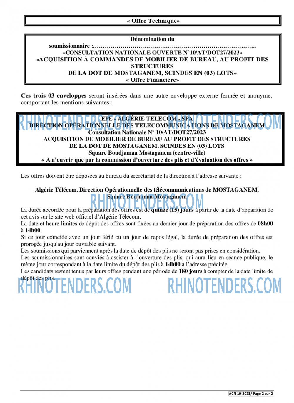 Rhinotenders