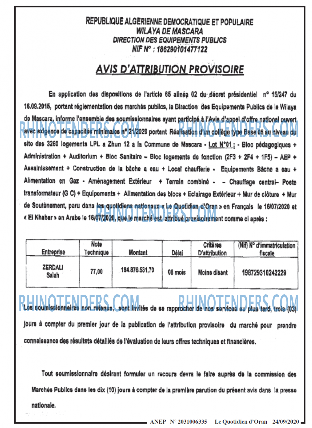 Le Quotidien d'Oran