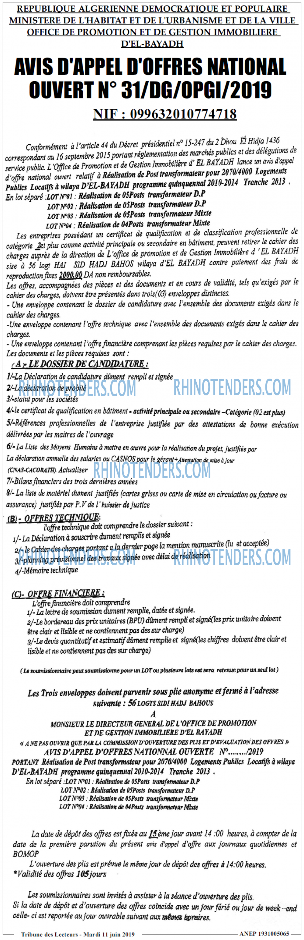 TRIBUNE DES LECTEURS