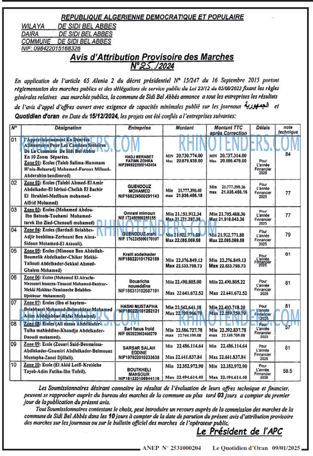 Le Quotidien d'Oran