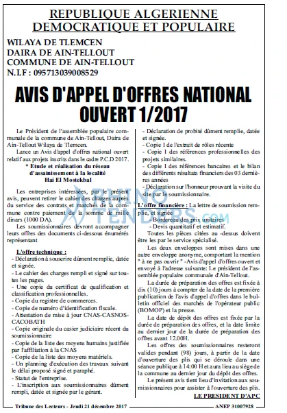 TRIBUNE DES LECTEURS
