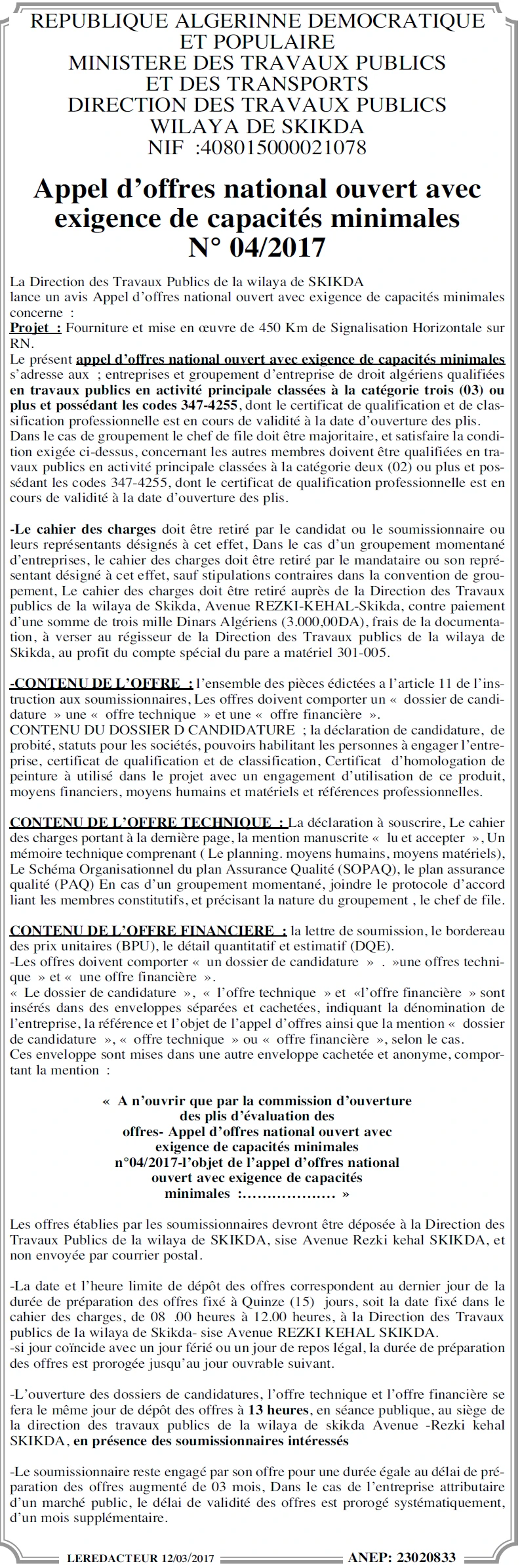 LE REDACTEUR