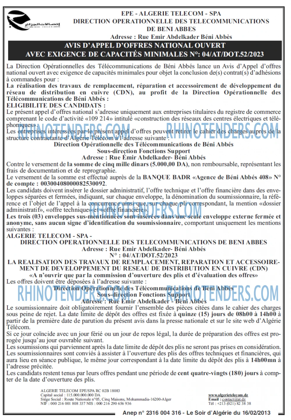 LE SOIR D'ALGERIE