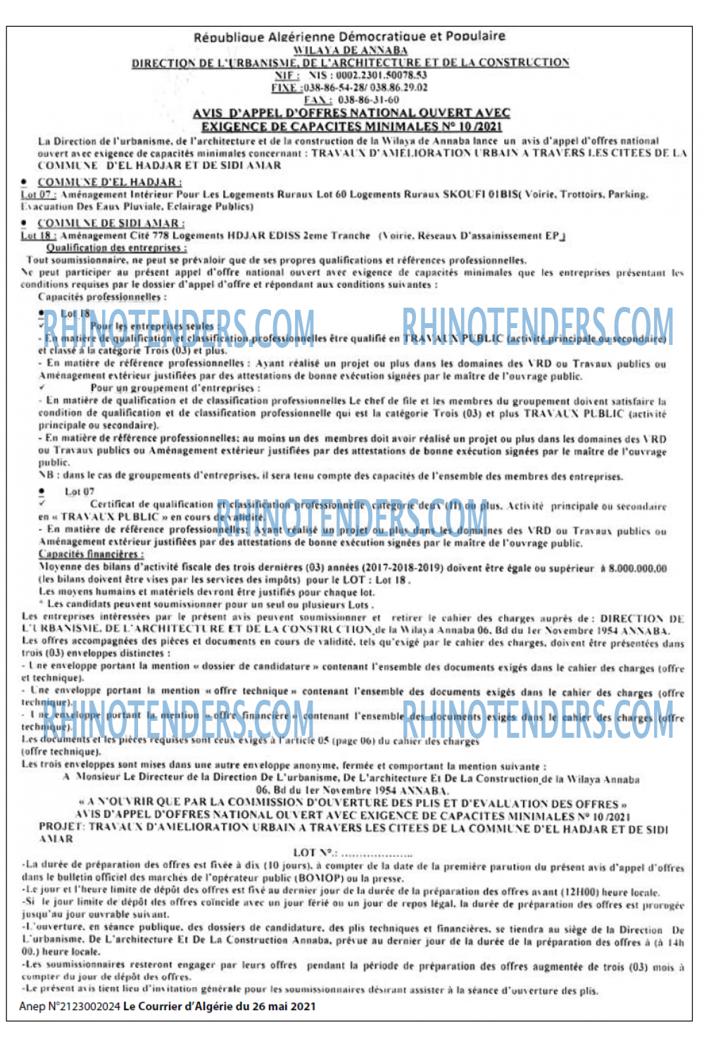 Le Courrier d'Algerie