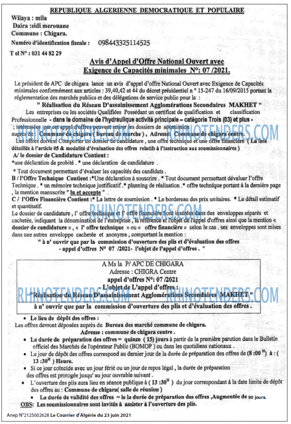 Le Courrier d'Algerie