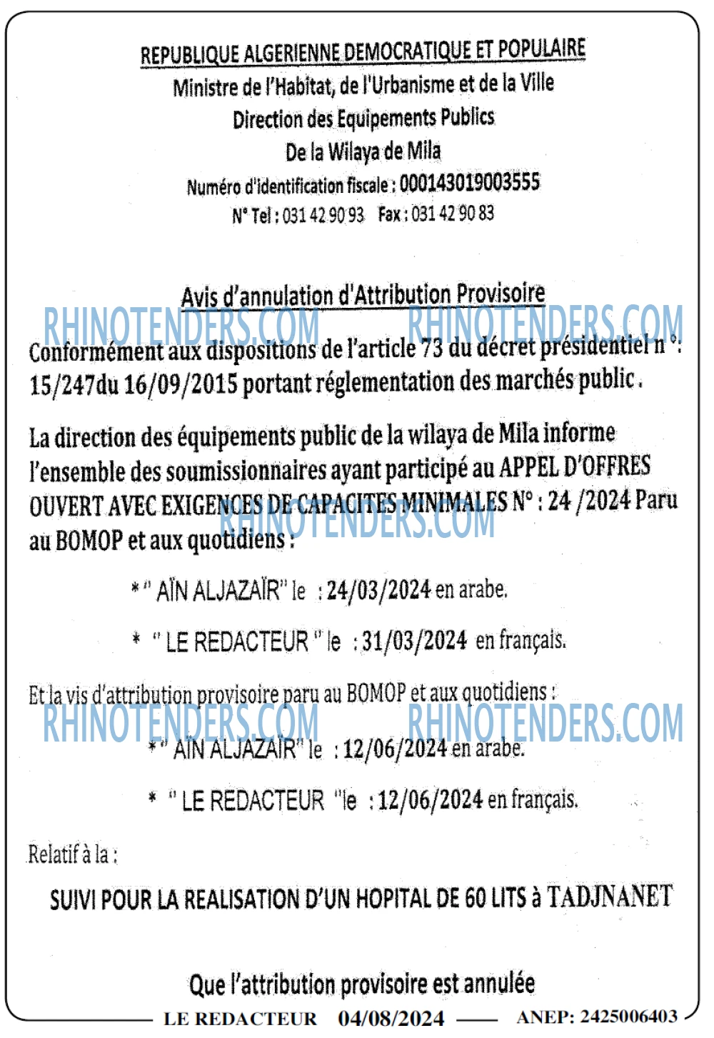 LE REDACTEUR