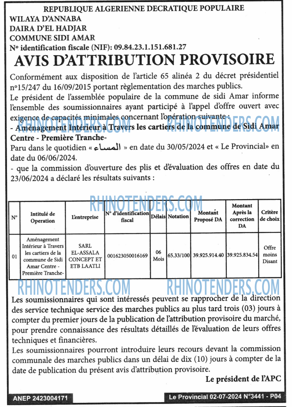 LE PROVINCIAL