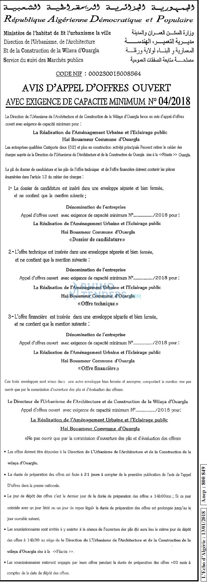 L'ECHO D'ALGERIE