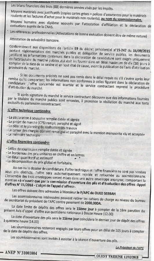 ouest TRIBUNE
