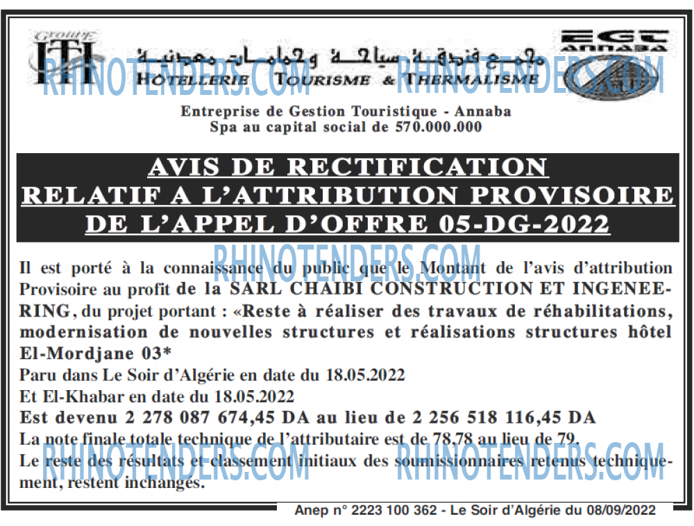 LE SOIR D'ALGERIE
