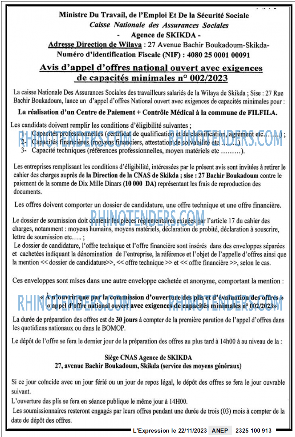 L'ECHO D'ALGERIE