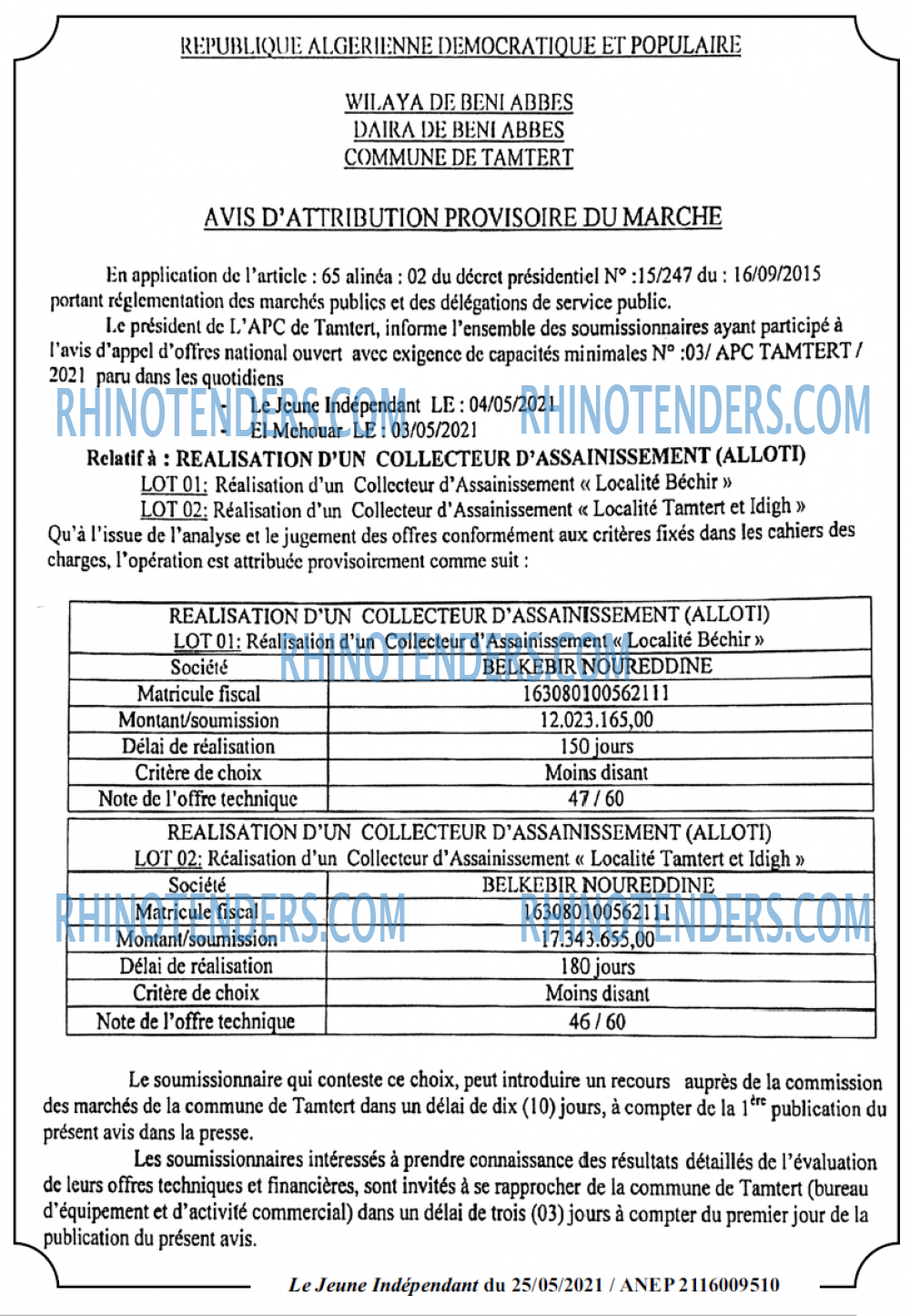 Jeune Independant