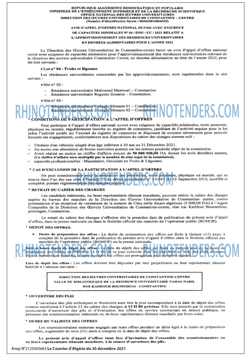 Le Courrier d'Algerie