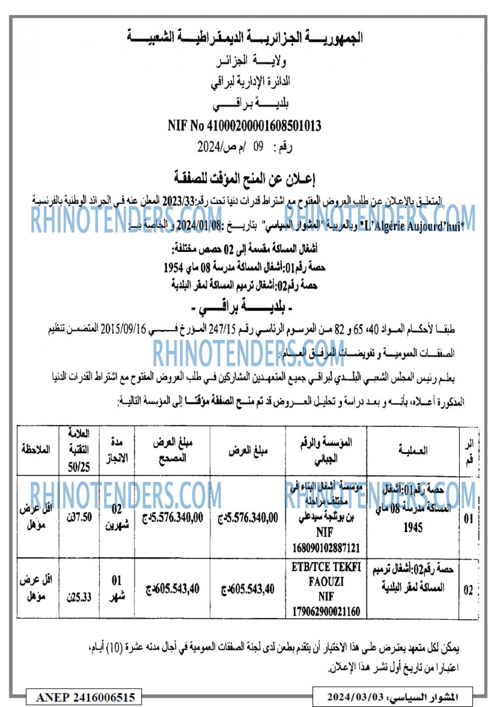 المشوار السياسي