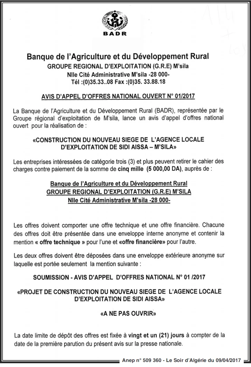 LE SOIR D'ALGERIE
