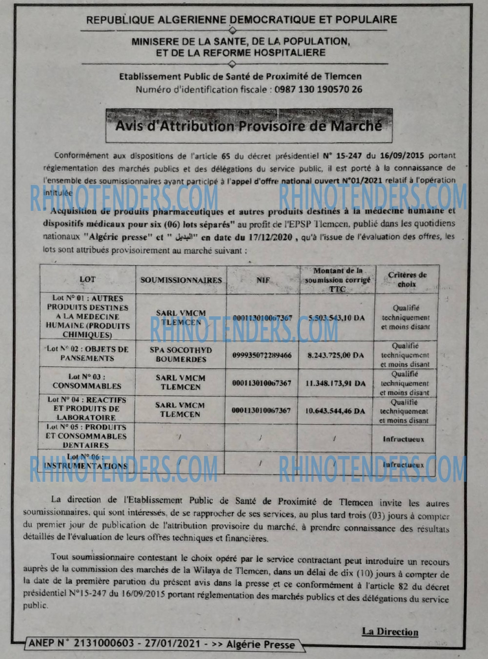ALGERIE PRESSE