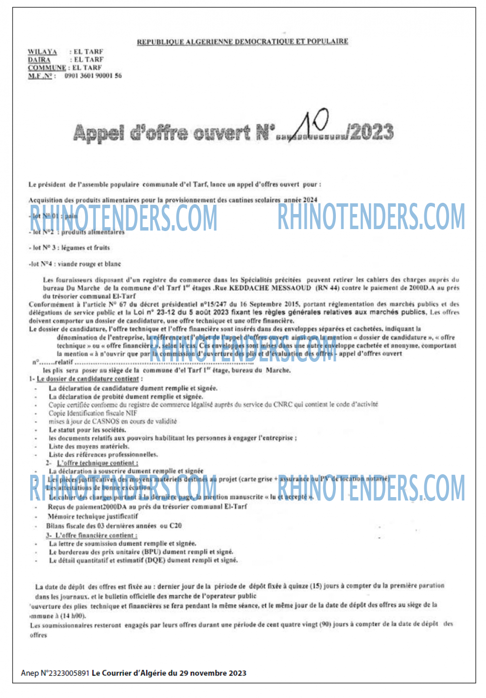 Le Courrier d'Algerie