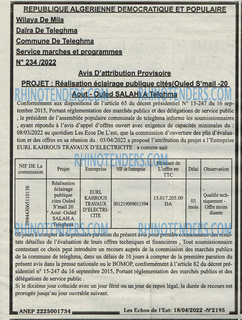 Les Echos de l'Est