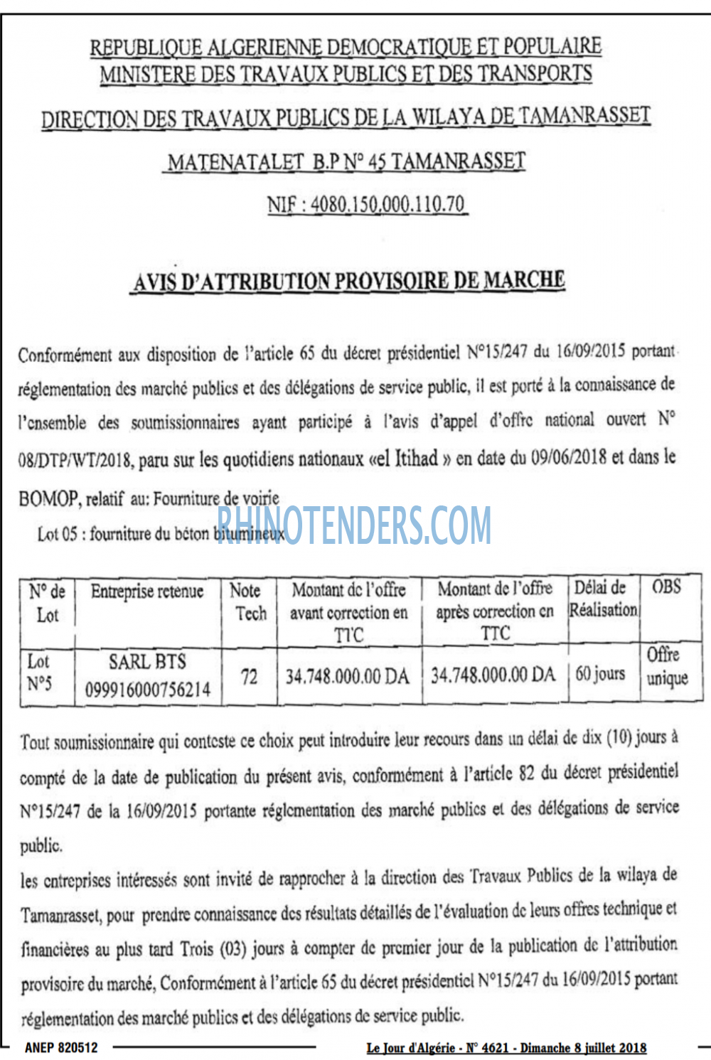 Le Jour d'Algérie