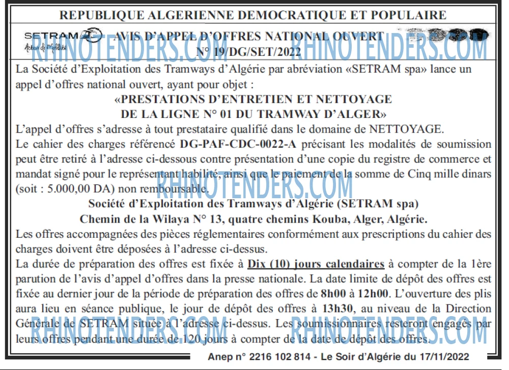 LE SOIR D'ALGERIE