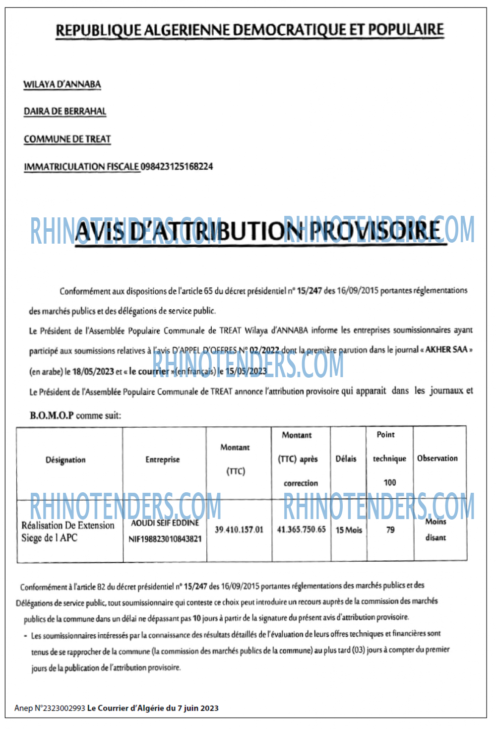 Le Courrier d'Algerie