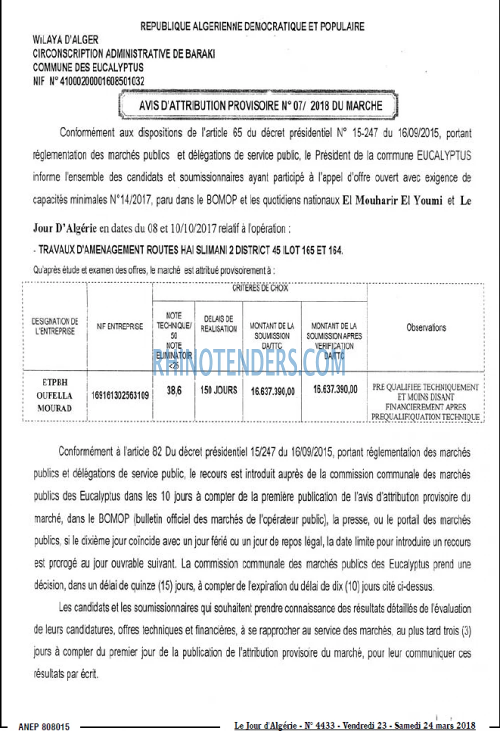 Le Jour d'Algérie