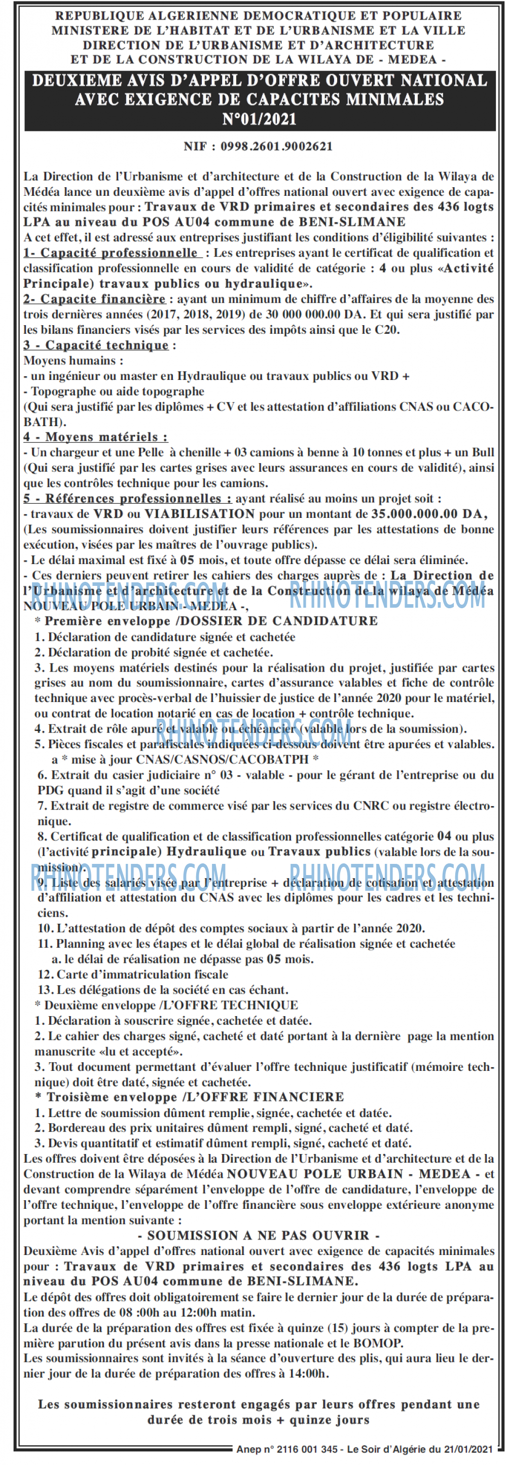 LE SOIR D'ALGERIE