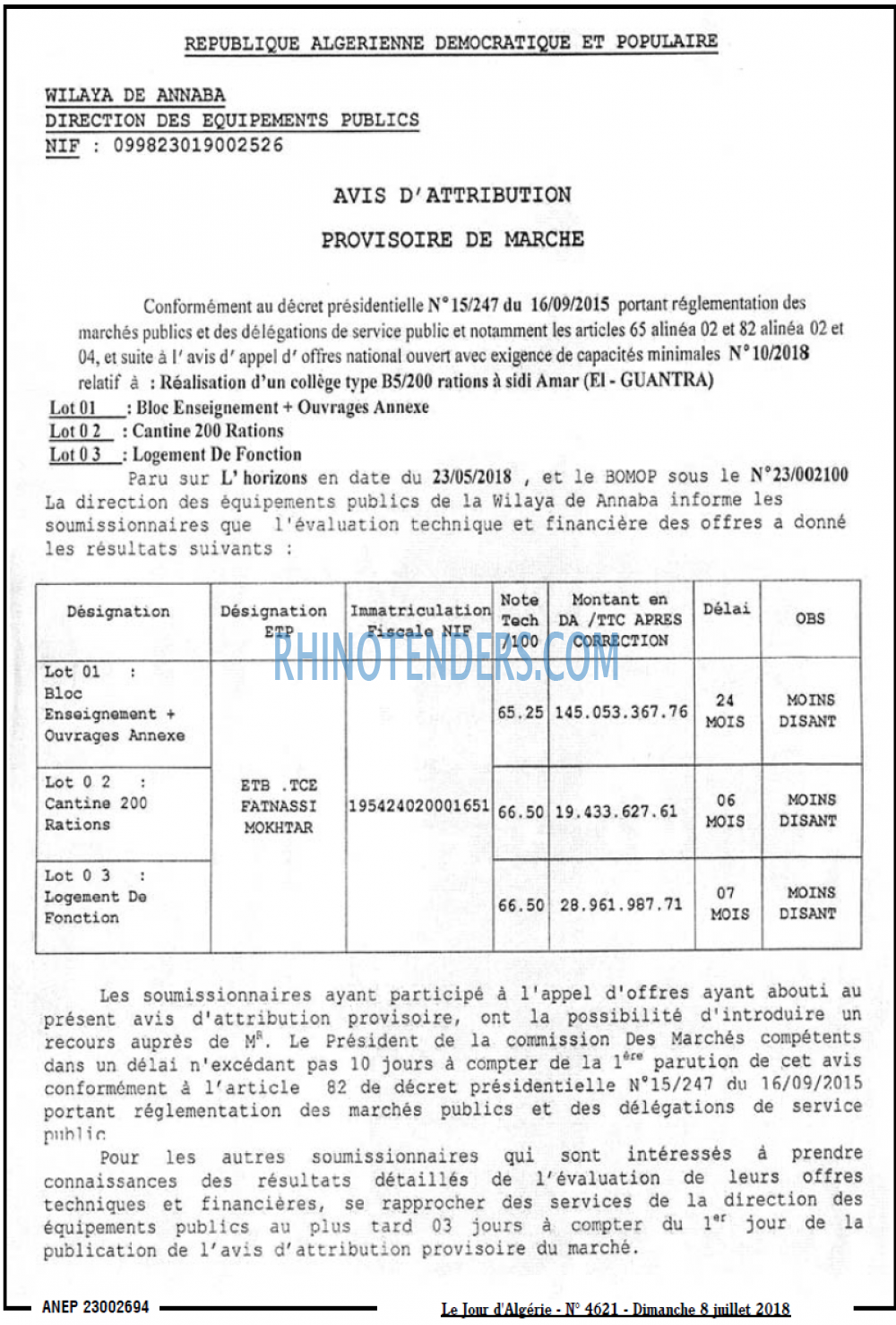 Le Jour d'Algérie