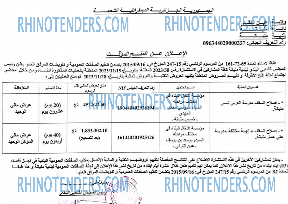 Rhinotenders