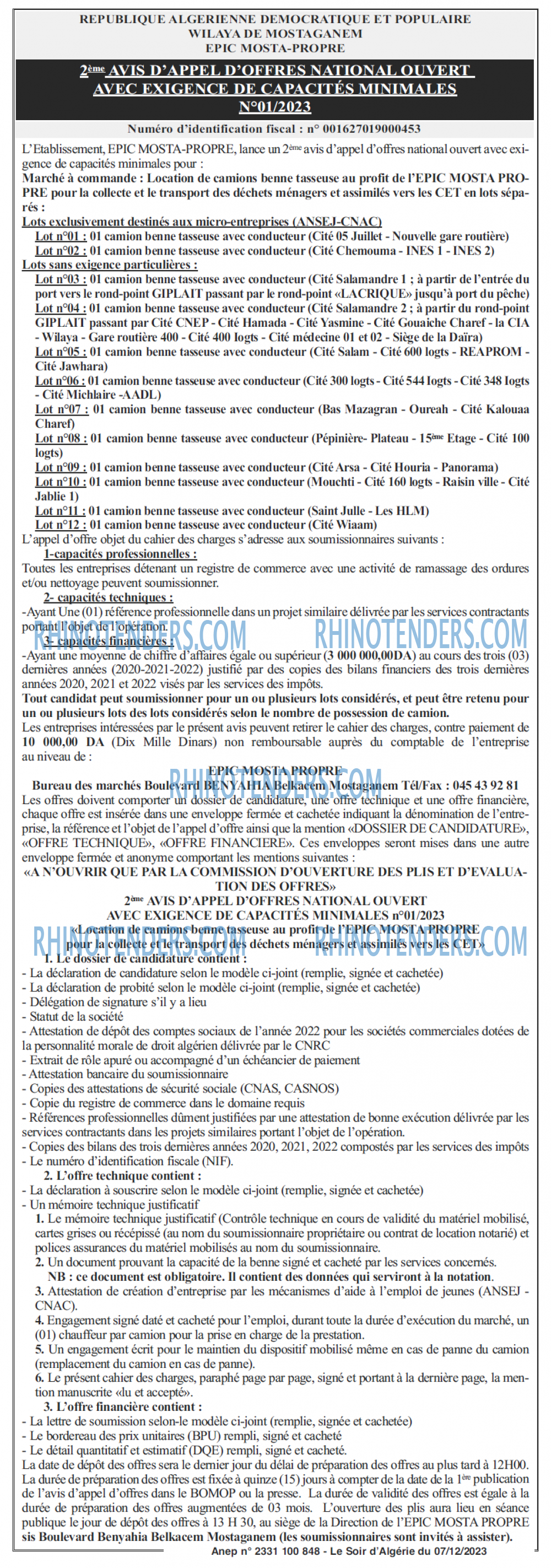 LE SOIR D'ALGERIE