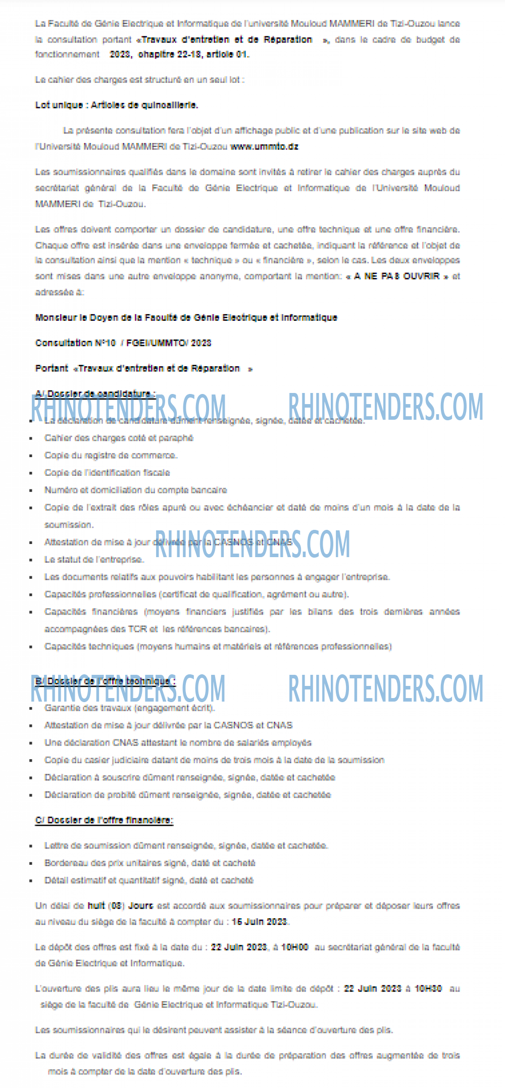 Rhinotenders