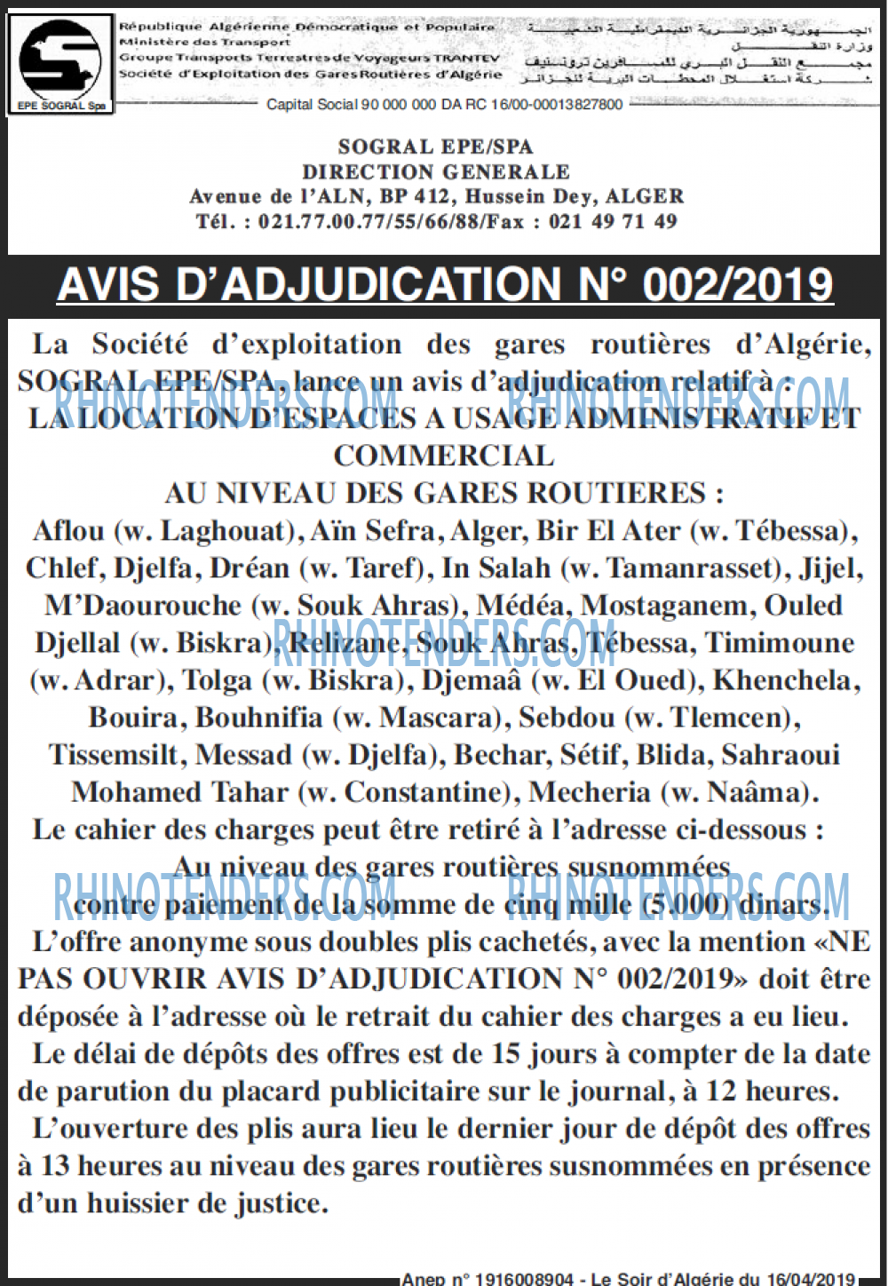 LE SOIR D'ALGERIE