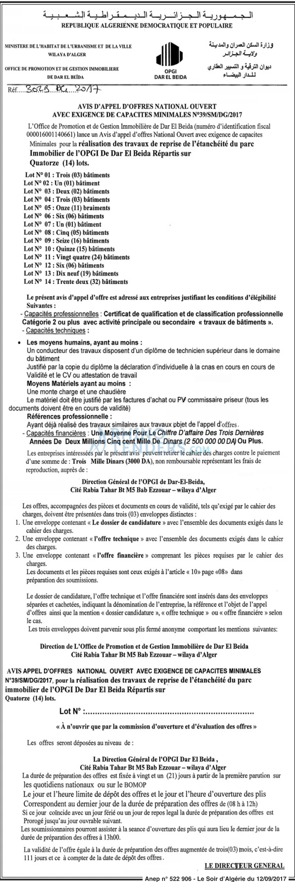 LE SOIR D'ALGERIE