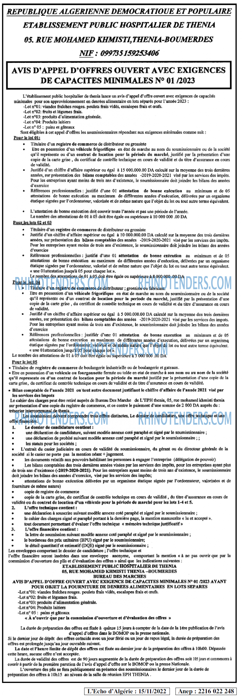 L'ECHO D'ALGERIE