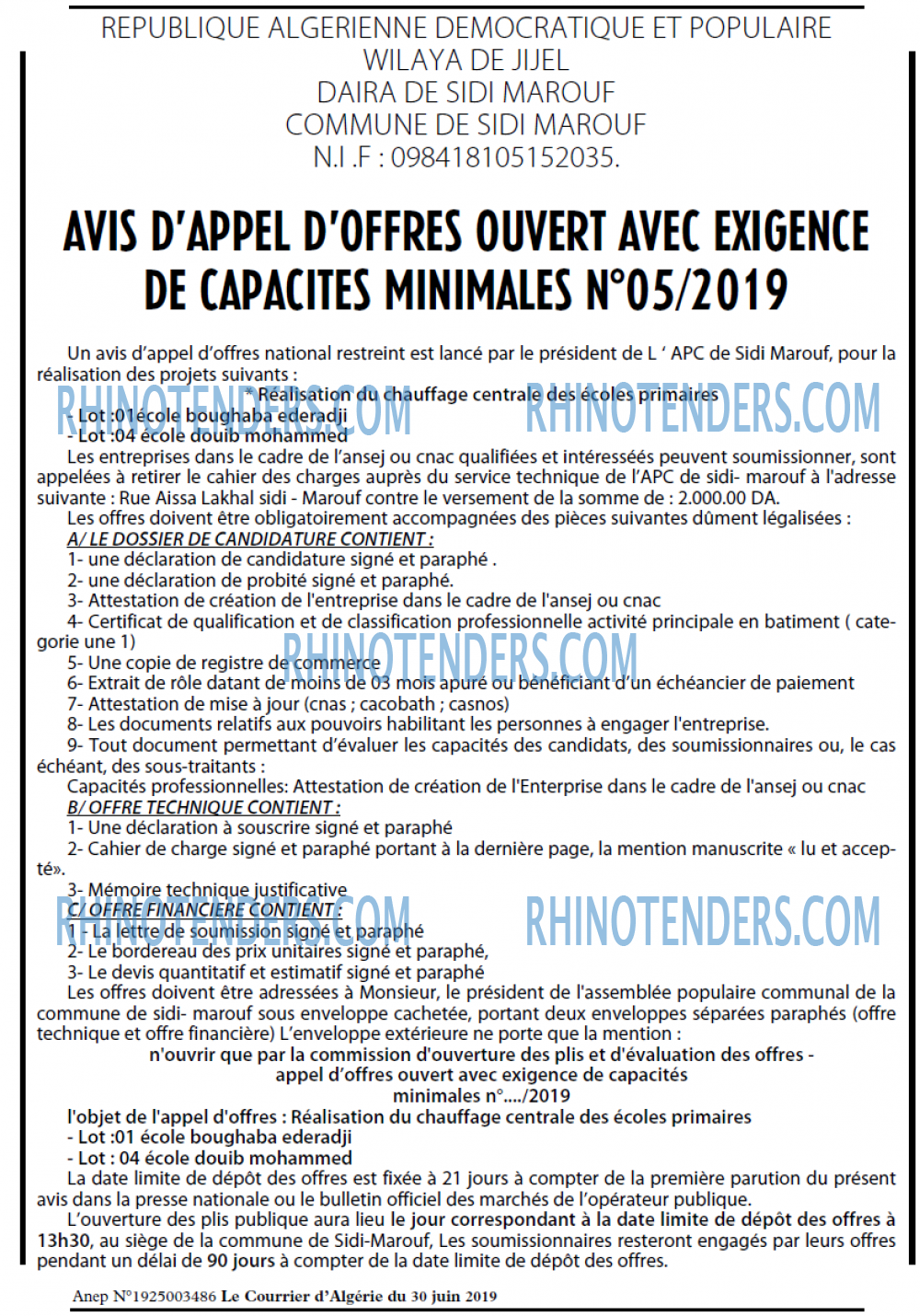 Le Courrier d'Algerie