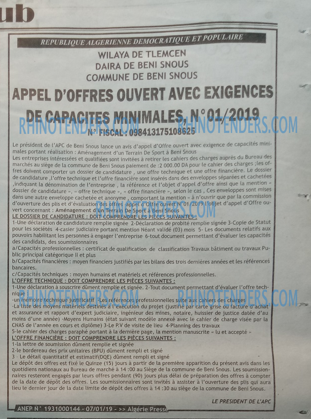 ALGERIE PRESSE