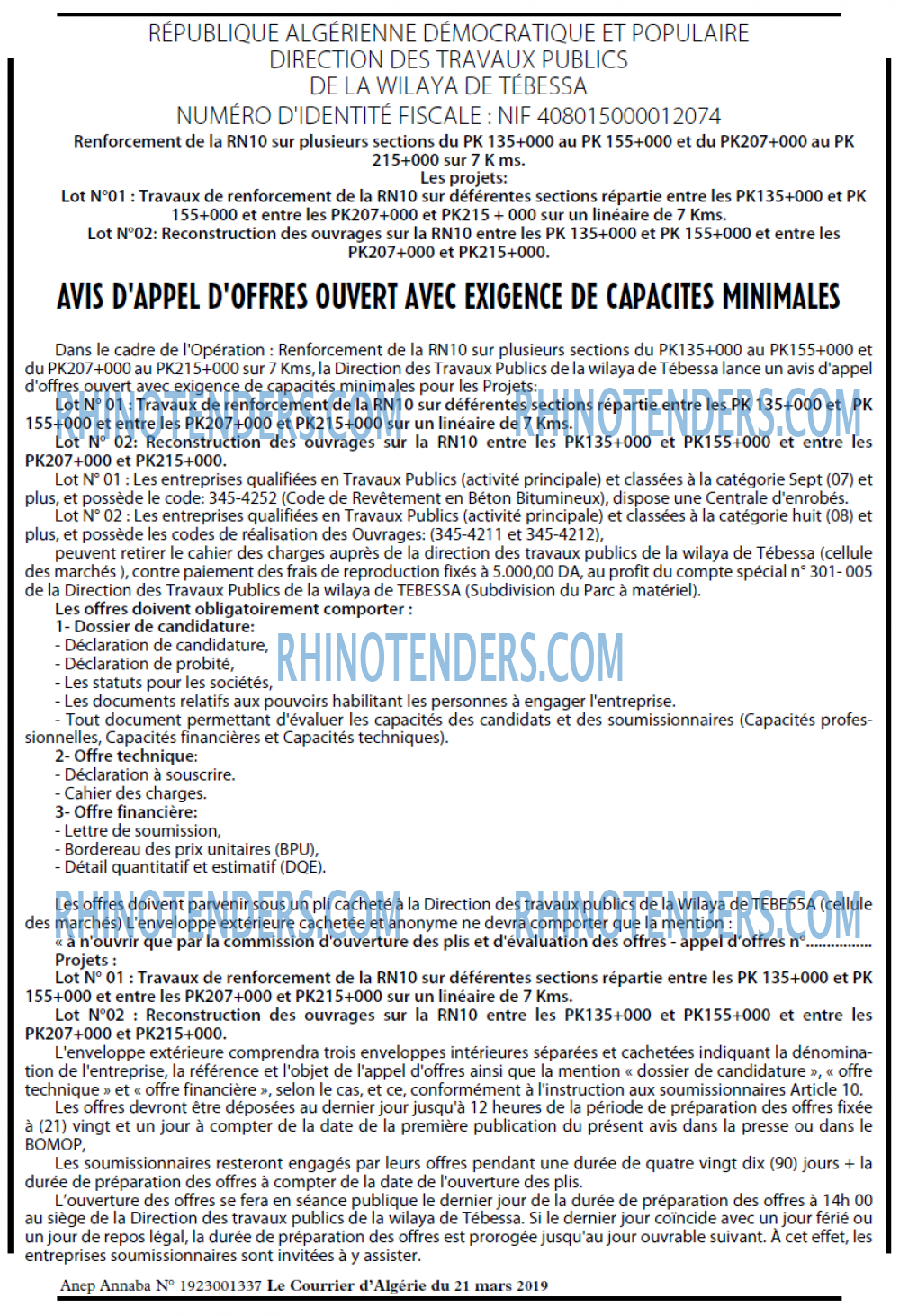 Le Courrier d'Algerie