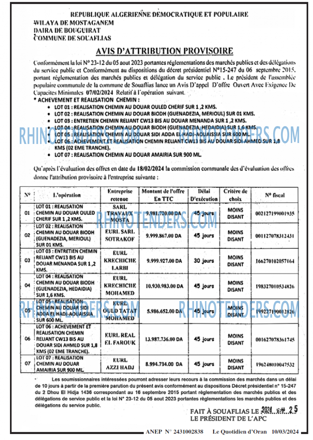 Le Quotidien d'Oran