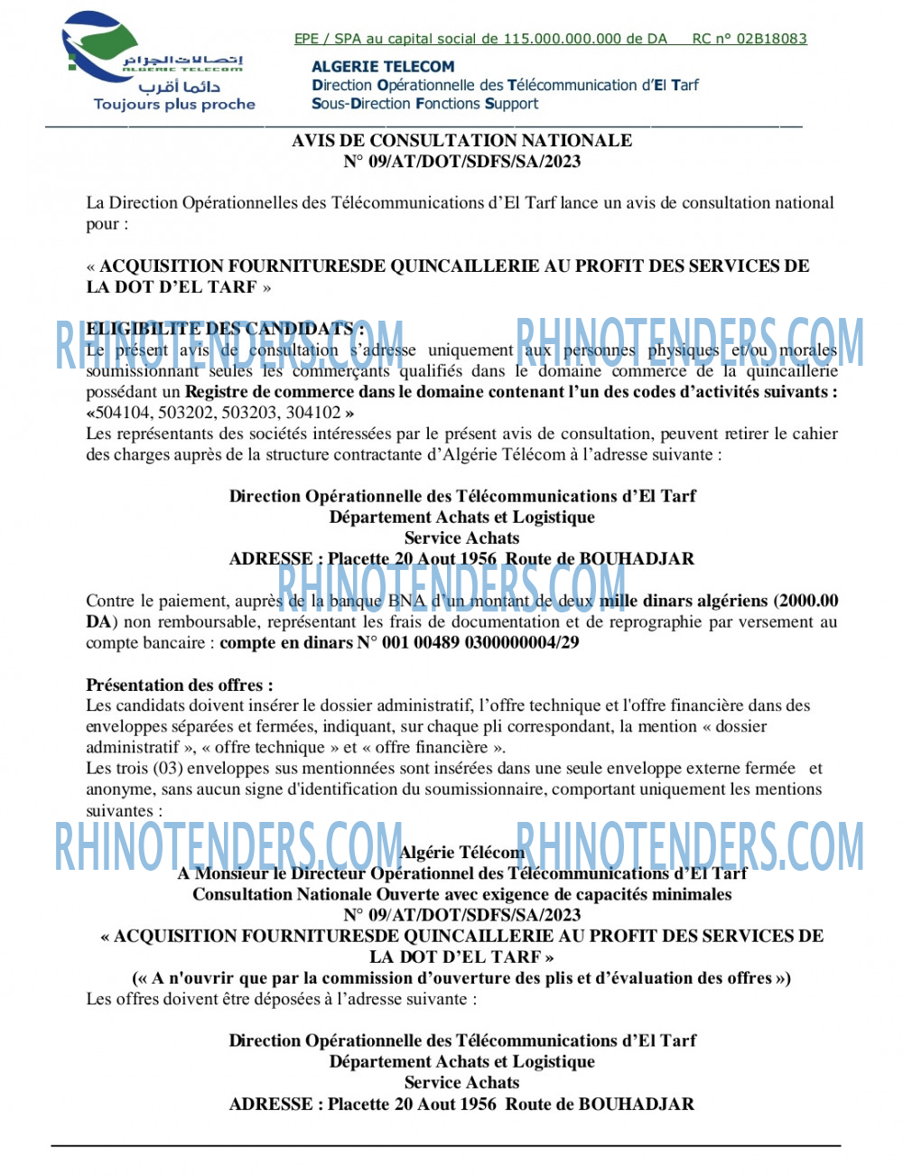 Rhinotenders