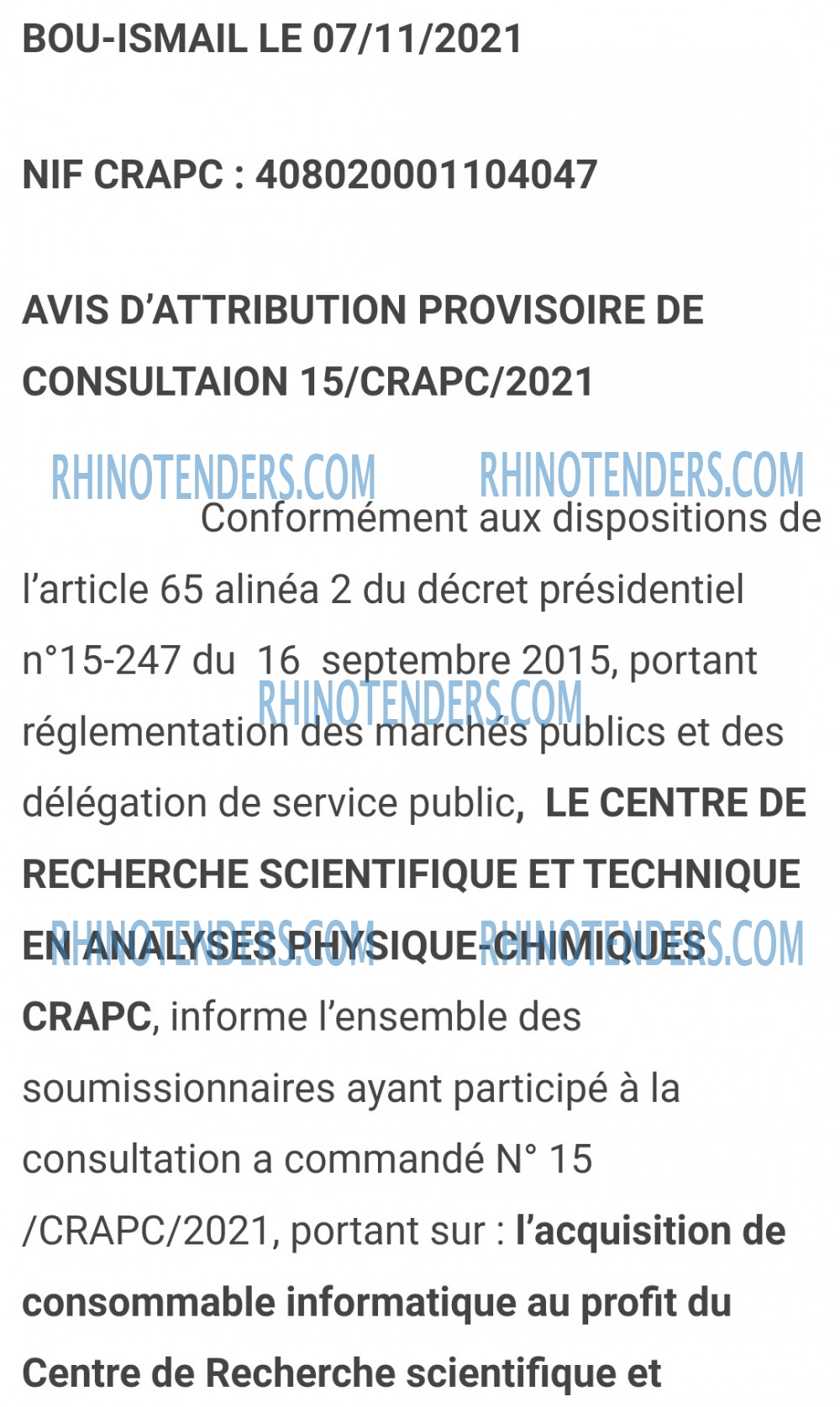 Rhinotenders