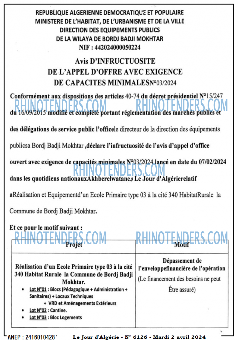 Le Jour d'Algérie