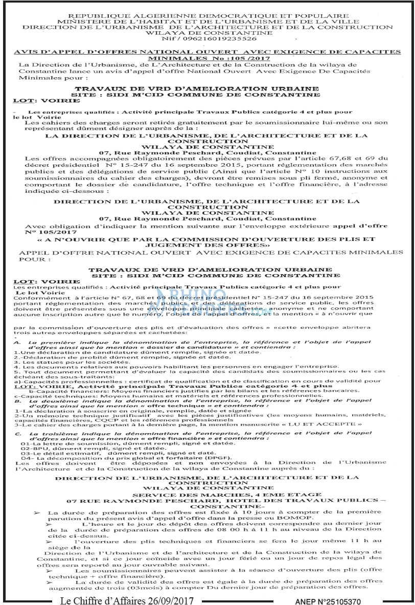 Le Chiffre d'Affaires