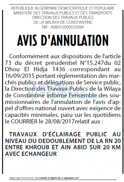 Le Courrier d'Algerie