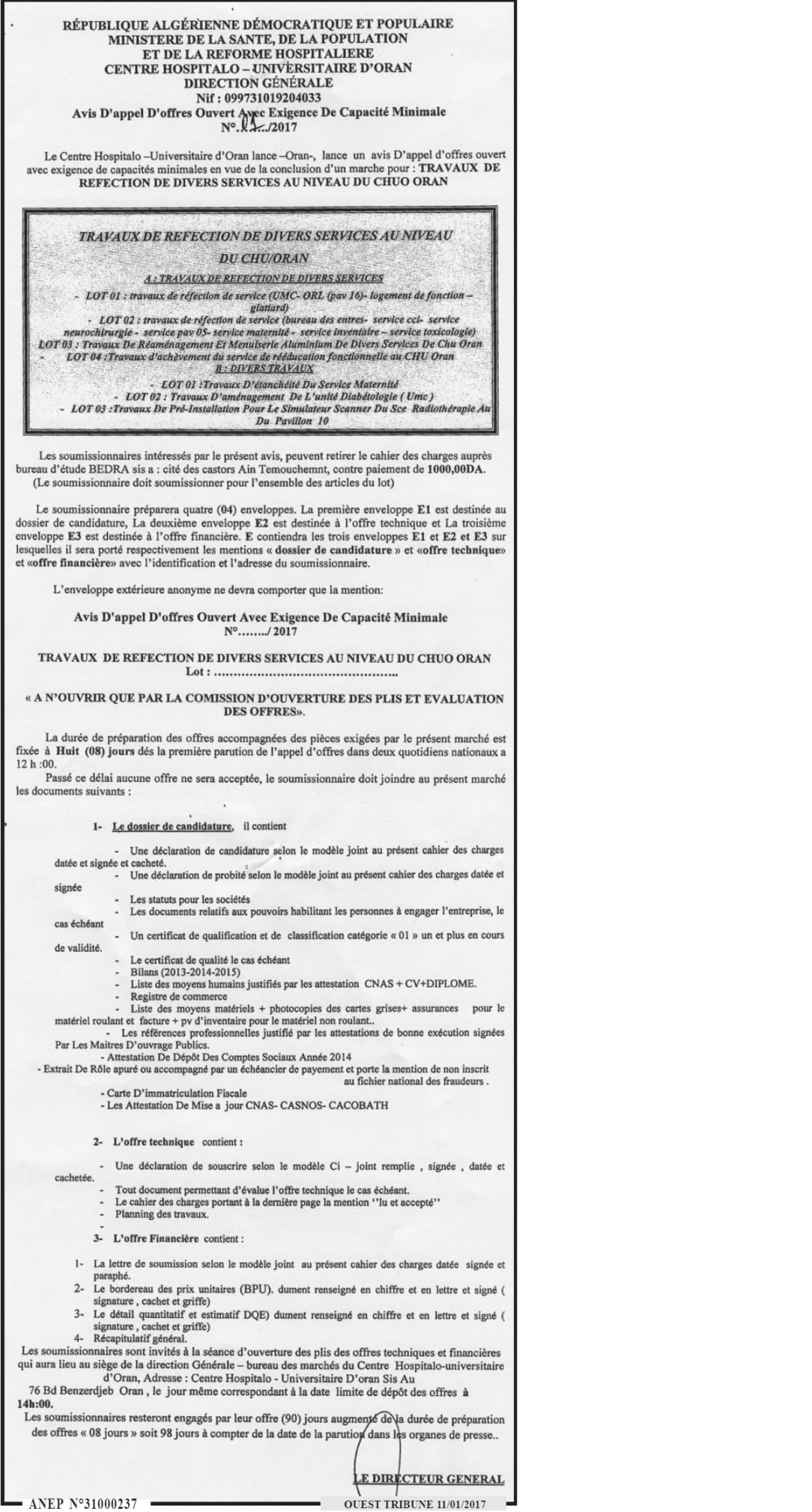 ouest TRIBUNE