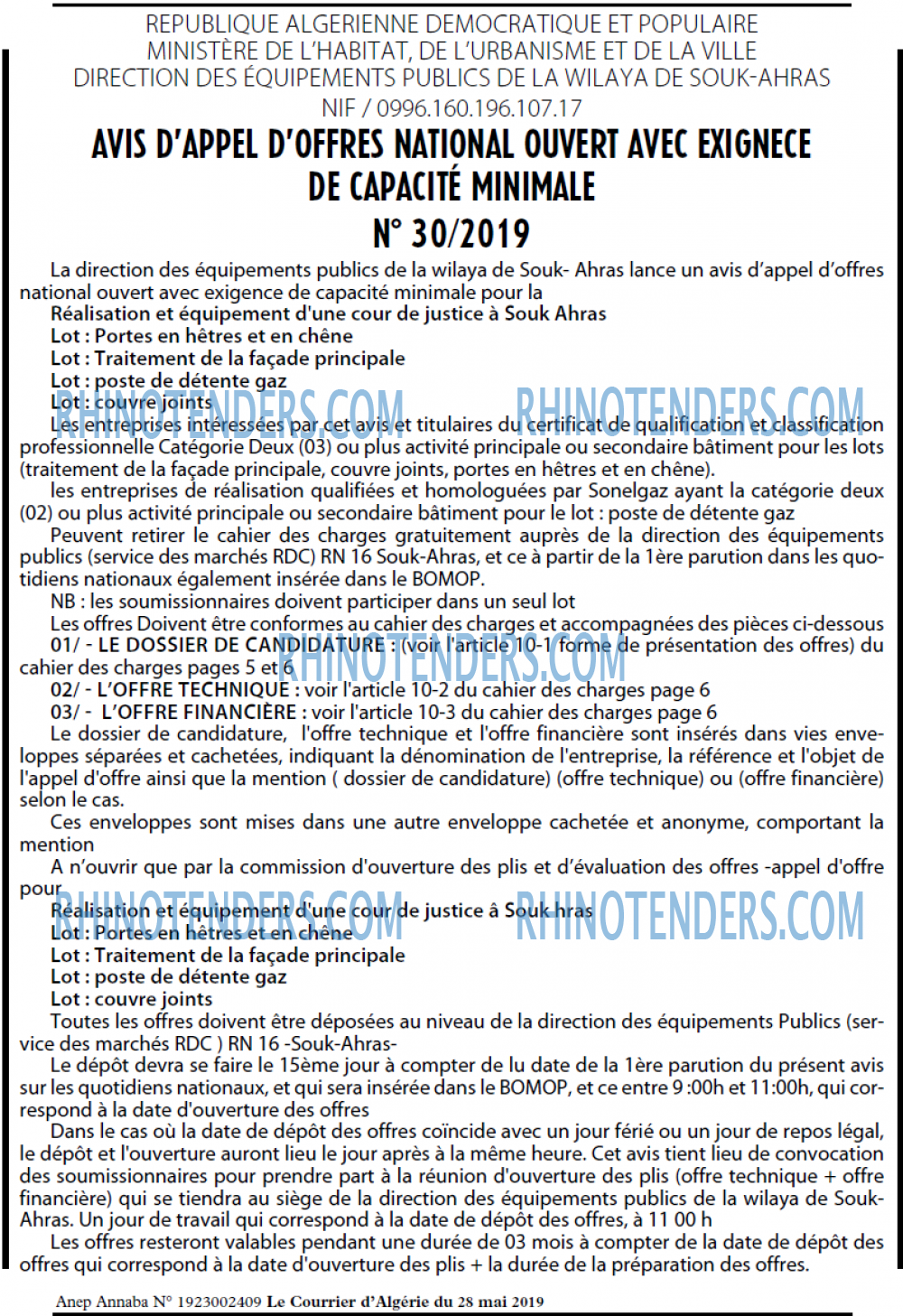Le Courrier d'Algerie